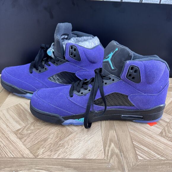 Nike Air Jordan 5 V Retro Alternate Grape Purple Teal Suede Size